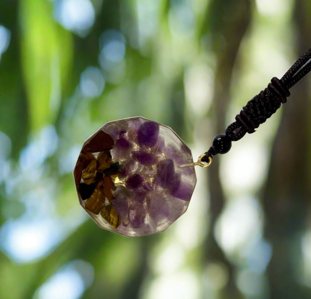 Tree of Life Amethyst Orgone Pendant Necklace