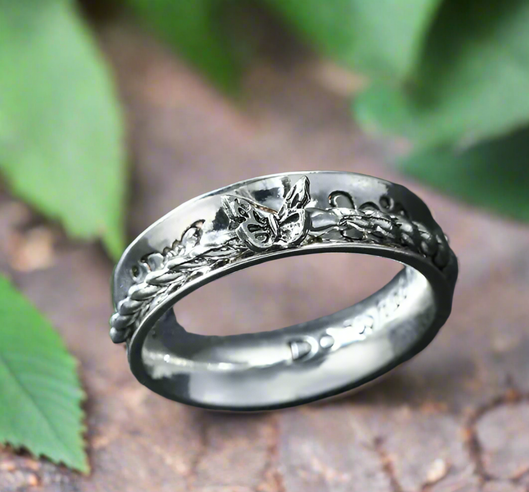 Butterfly Spinner Anxiety Ring with Secret Engraved Message