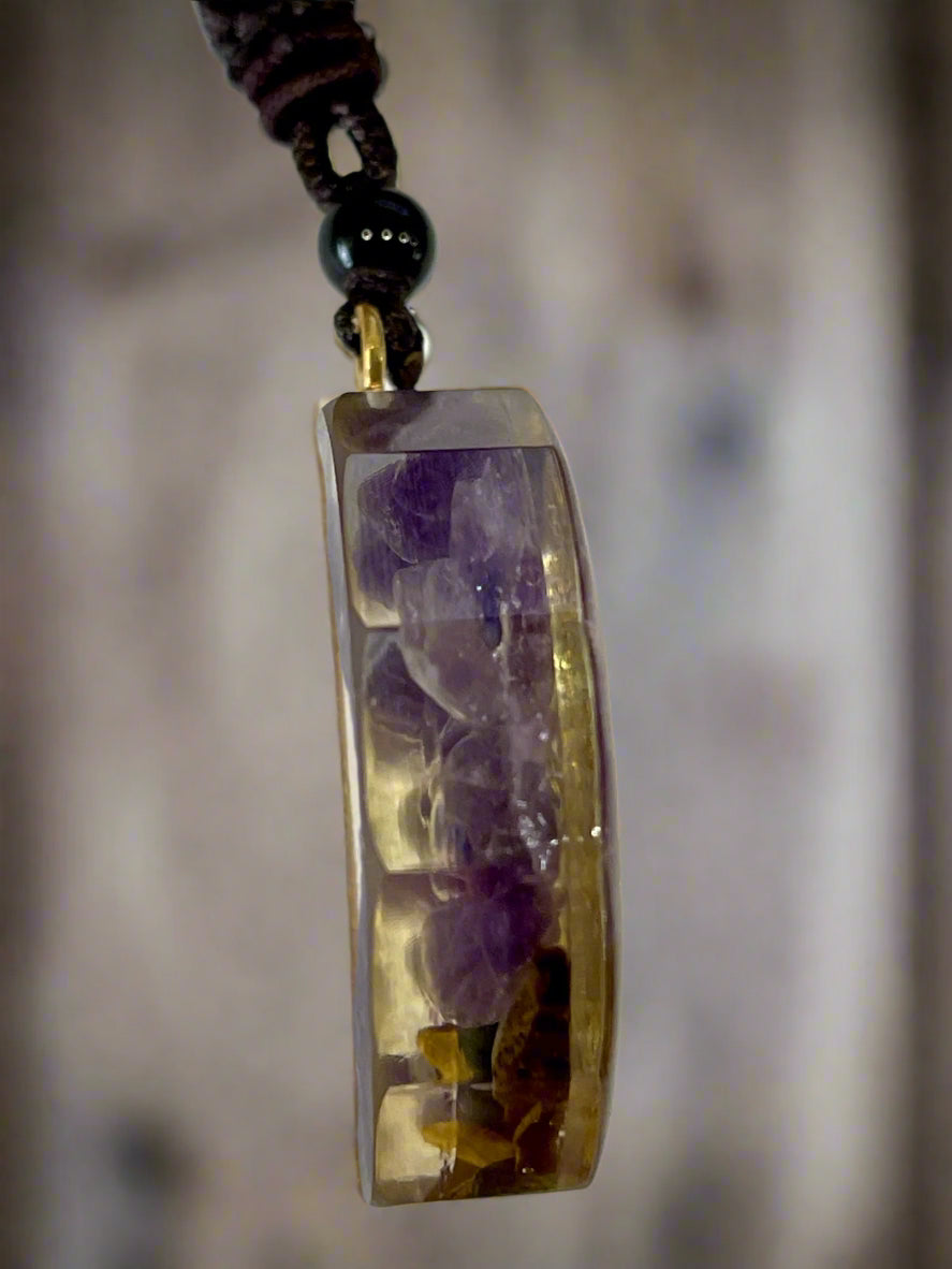 Tree of Life Amethyst Orgone Pendant Necklace